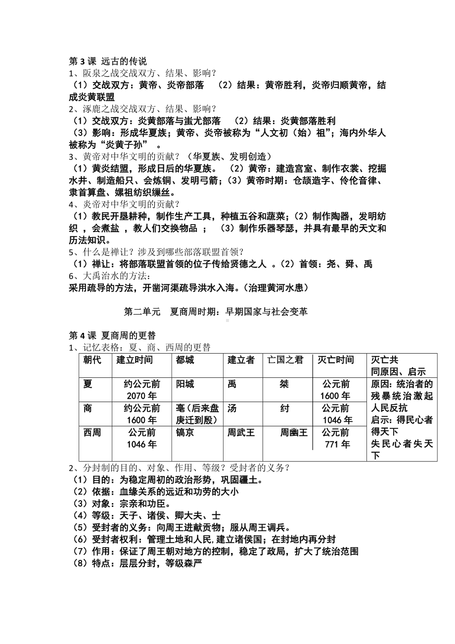 （部）统编版七年级上册《历史》复习提纲 (2).docx_第2页