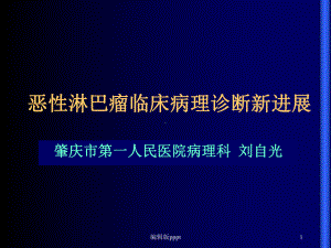 恶性淋巴瘤临床病理诊断新进展课件.ppt