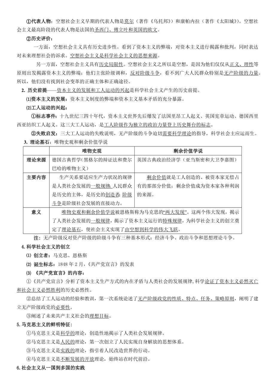 （部）统编版《高中政治》必修第一册中国特色社会主义复习资料.docx_第3页