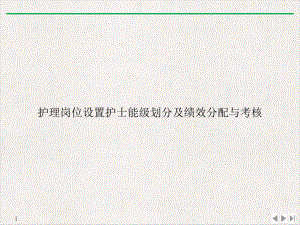 护理岗位设置护士能级划分及绩效分配与考核(最新版)课件.ppt