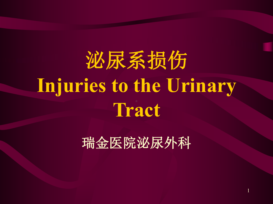 泌尿系损伤InjuriestotheUrinaryTract课件.ppt_第1页