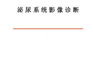 泌尿系统的影像诊断课件.ppt