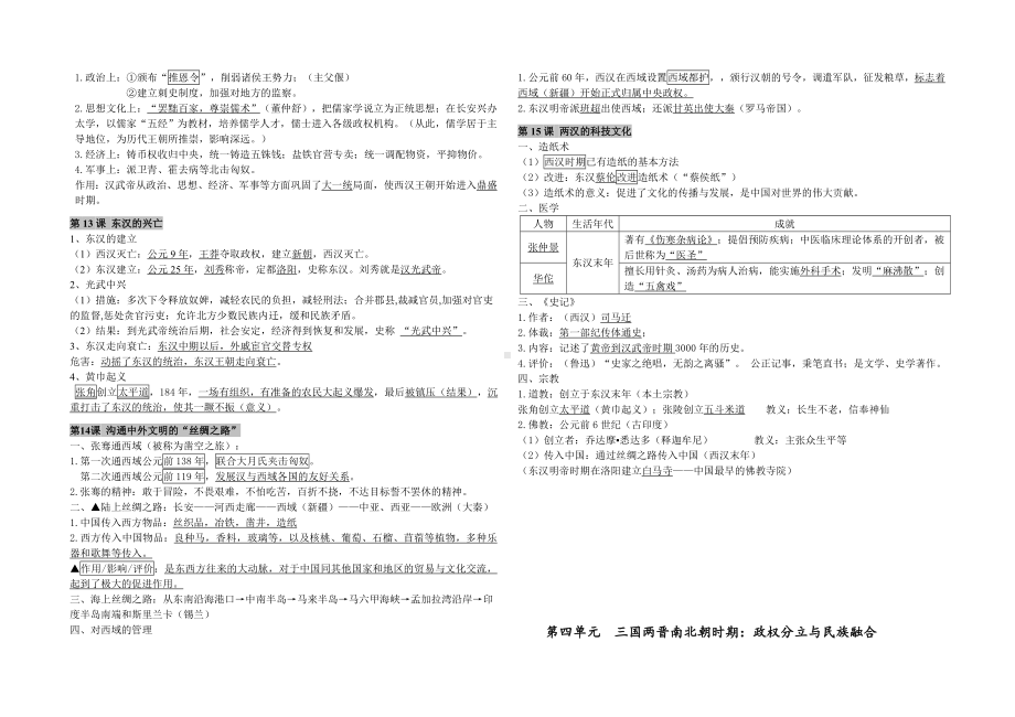 （部）统编版七年级上册《历史》知识清单.docx_第3页