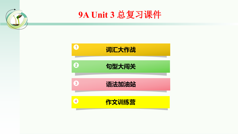 牛津译林教材9AUnit3-中考复习课件整理.pptx（纯ppt,可能不含音视频素材）_第1页