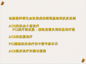 精美医学急性冠脉综合征抗栓治疗进展课件.pptx