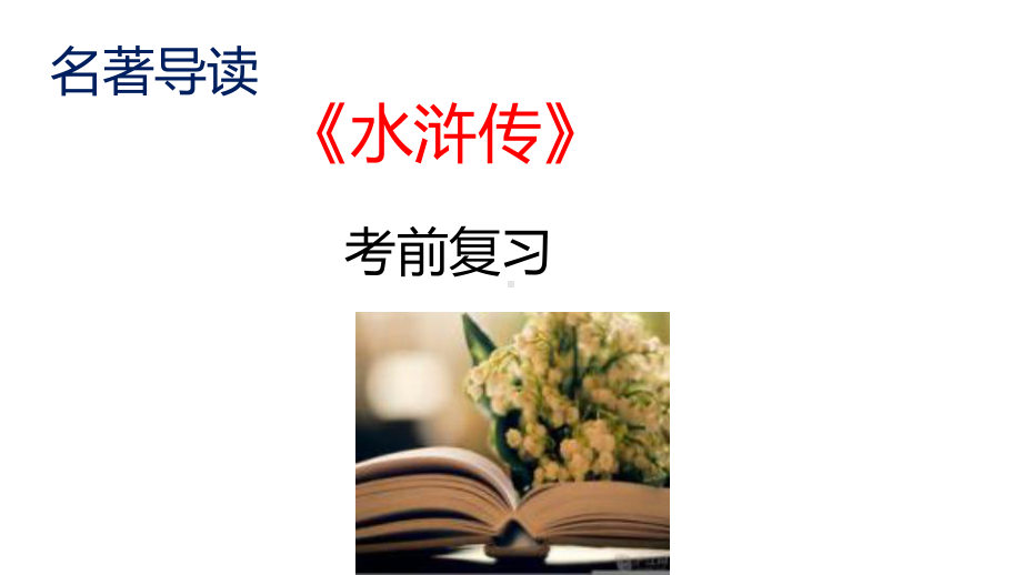 （部）统编版九年级上册《语文》名著导读 《水浒传》期末考前复习ppt课件（共104页）.pptx_第1页