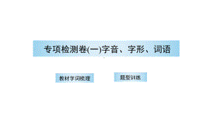 （部）统编版八年级上册《语文》期末复习 专项检测卷（一）字音、字形、词语 讲练ppt课件.pptx