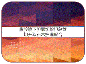 腹腔镜下胆囊切除胆总管切开取石术护理配合-课件.ppt