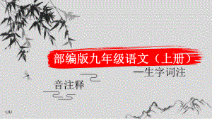 （部）统编版九年级上册《语文》字词汇总ppt课件（共43张PPT）.pptx