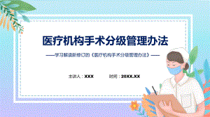 医疗机构手术分级管理办法学习解读含内容PPT.pptx