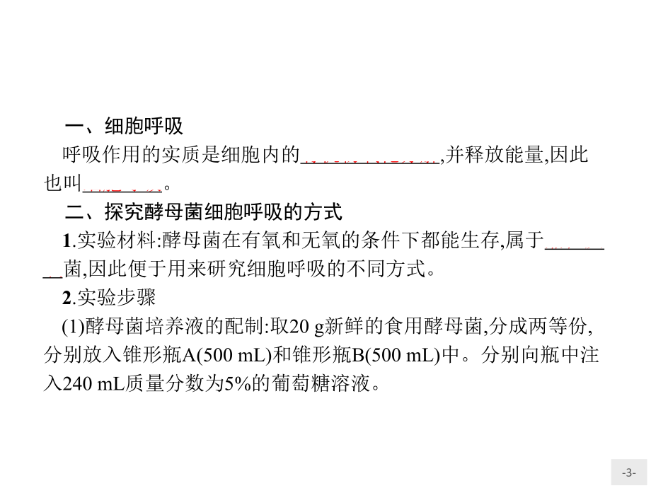 细胞呼吸的原理和应用（新教材）人教版高中生物必修一课件.pptx_第3页