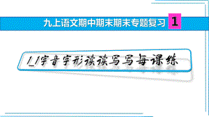 （部）统编版九年级上册《语文》字音字形每课练 ppt课件（共54页）期末复习.pptx