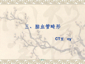 脑血管疾病(脑血管畸形)-ct课件.ppt