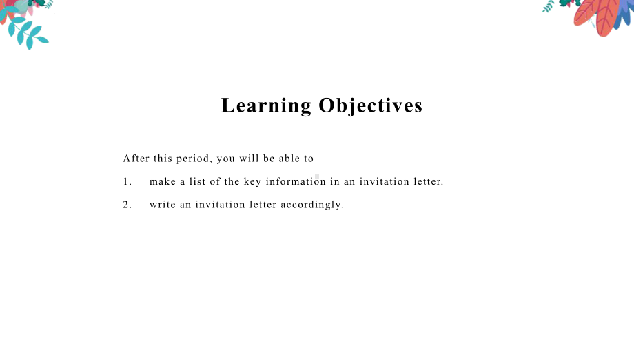 2022新人教版八年级上册《英语》期末复习ppt课件Period 5 Planning an event：writing an invitation letter.pptx_第2页