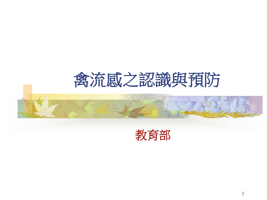 禽流感之认识与预防课件.ppt_第1页