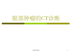 眼部肿瘤的CT诊断(同名65)课件.ppt