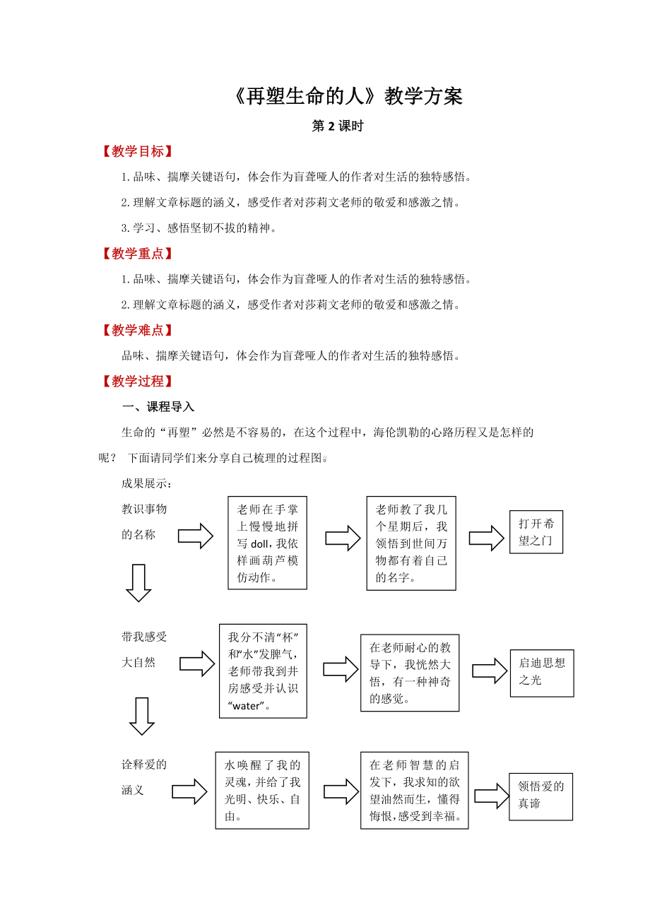 《再塑生命的人》第2课时精品教案.docx_第1页