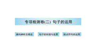 （部）统编版八年级上册《语文》期末复习 专项检测卷（二）句子的运用 讲练ppt课件.pptx