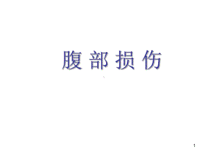 腹部损伤学术讲座课件.ppt