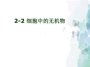 细胞中的无机物2课件.ppt