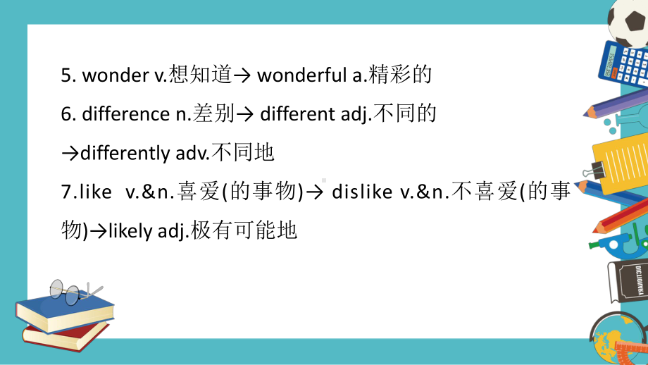 2022新人教版八年级上册《英语》Unit1-Unit5 词性转化 ppt课件.pptx_第3页