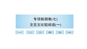 （部）统编版八年级上册《语文》期末复习 专项检测卷（七）文言文比较阅读（一） 讲练ppt课件.pptx