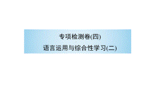 （部）统编版八年级上册《语文》期末复习 专项检测卷（四）语言运用与综合性学习（二） 讲练ppt课件.pptx