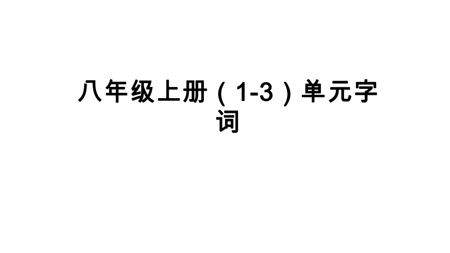 （部）统编版八年级上册《语文》第一至第三单元 字音字形复习 ppt课件.pptx_第1页