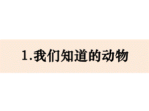 科学课件《我们知道的动物》教科版1.pptx