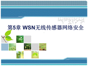 第5章节WSN无线传感器网络安全《物联网安全导论》课件.ppt