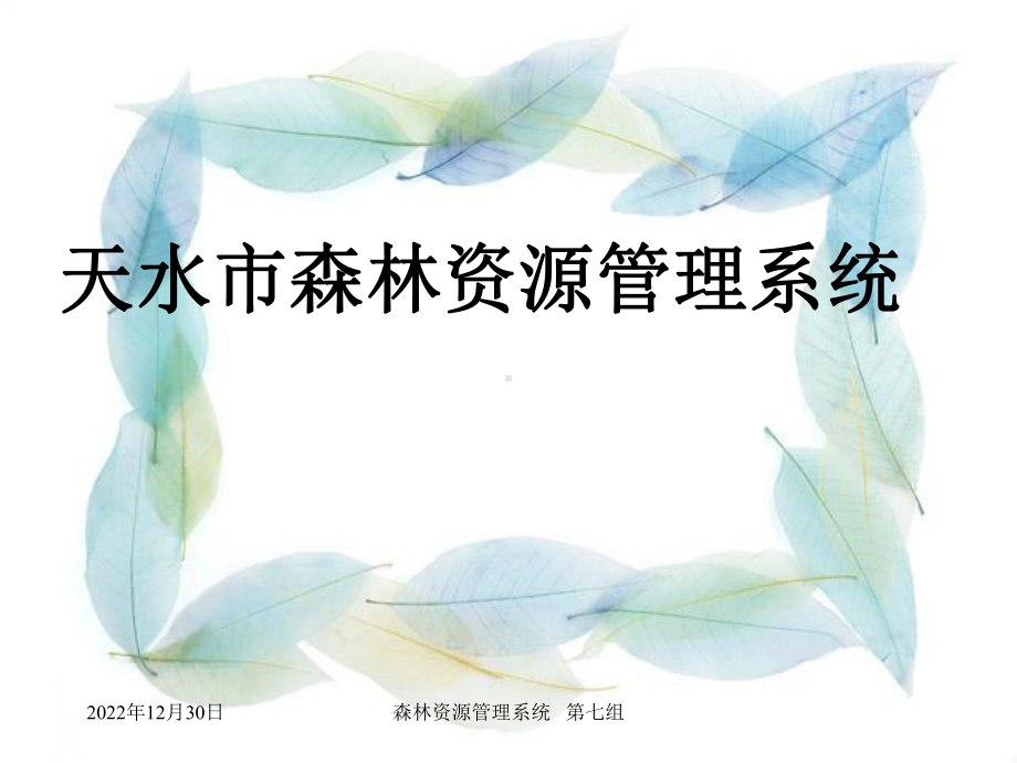 森林资源管理系统课件.ppt_第1页