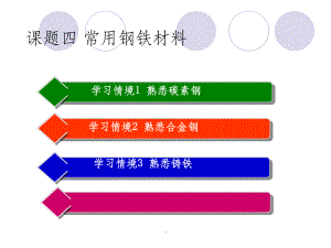 机械制造基础课程—课题四常用钢铁材料课件.ppt