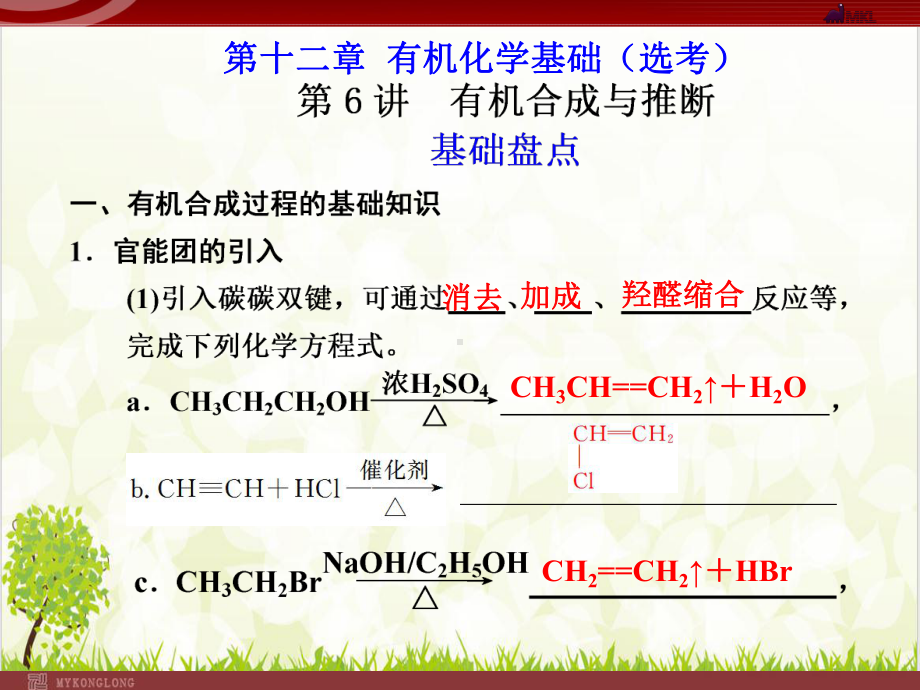 化学高考一轮复习课件-有机合成与推断.ppt_第1页