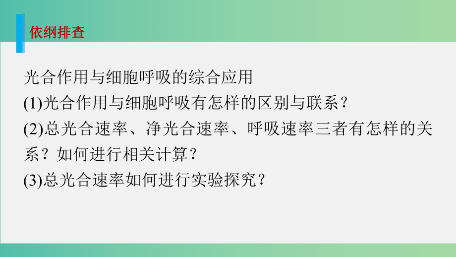 高考生物大二轮总复习-增分策略-专题二-必考点7“共同担当”的光合作用与细胞呼吸课件.ppt_第2页