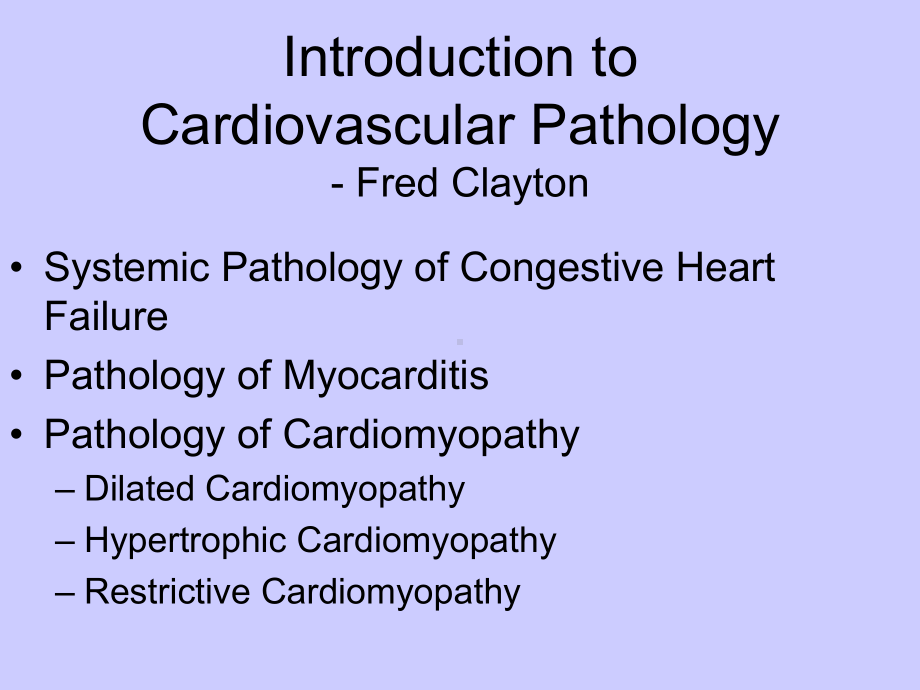 （高血压英文课件）Cardiovascular-Pathology.ppt_第1页