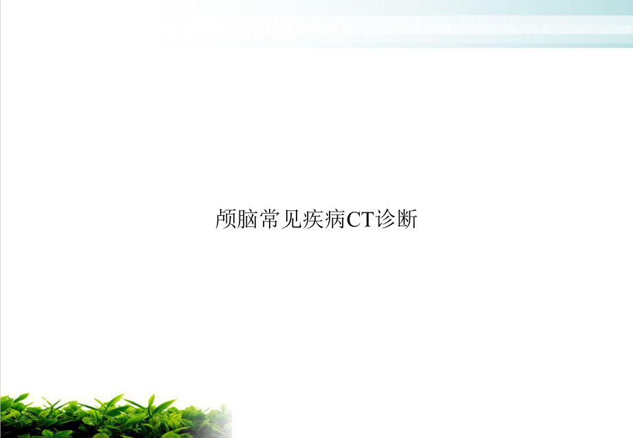 颅脑常见疾病CT诊断培训教材课件.ppt_第1页