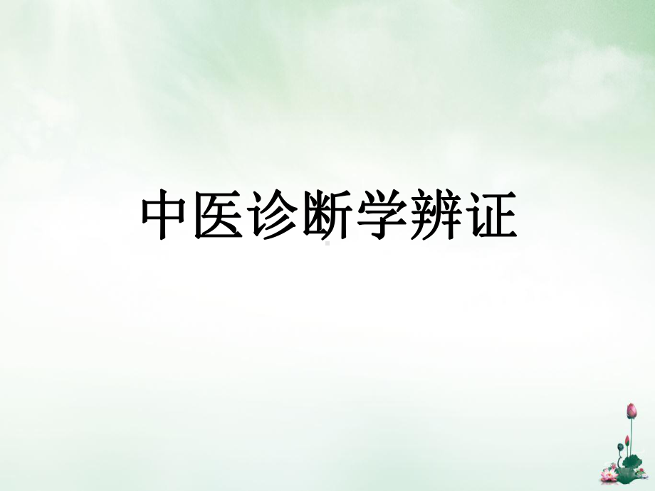 中医诊断学辨证授课课件.ppt_第1页