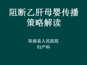 阻断乙肝母婴传播策略解读课件.ppt