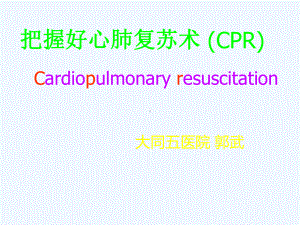 把握好心肺复苏术课件.ppt