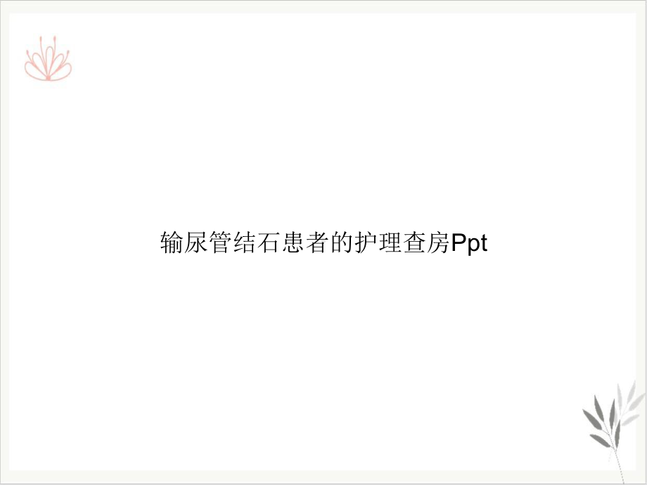 输尿管结石患者的护理查房课件整理.ppt_第1页