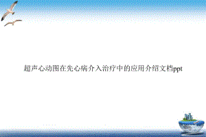 超声心动图在先心病介入治疗中的应用介绍课件.ppt