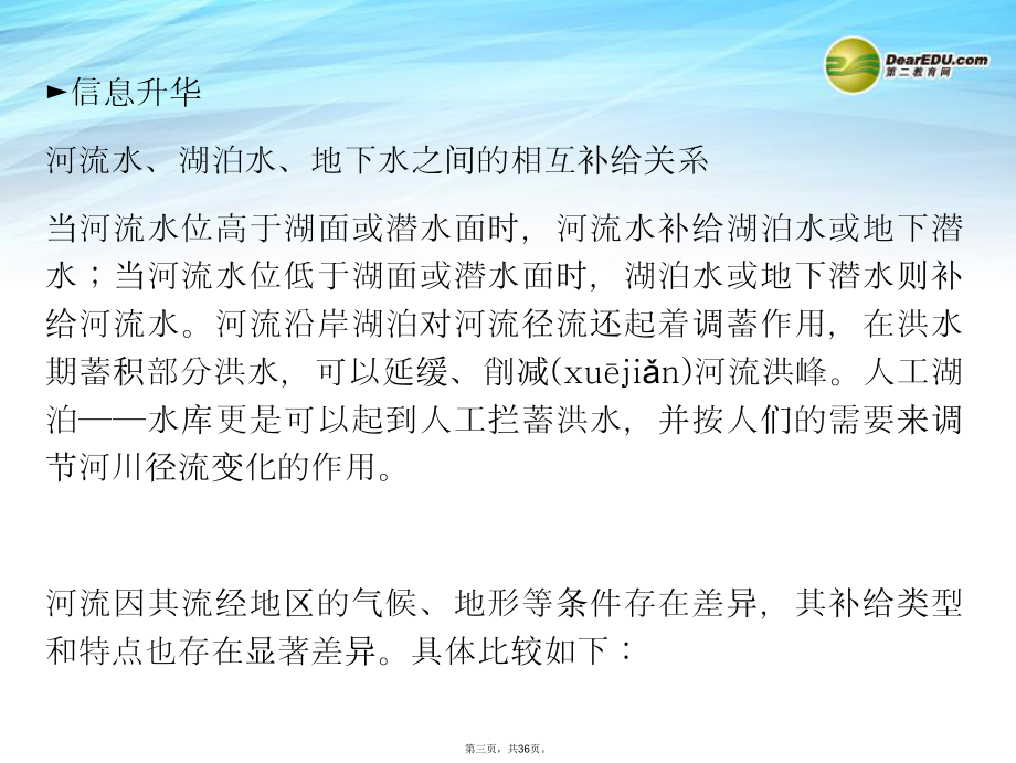 高考地理总复习-第三章-第一节自然界的水循环和水资源的合理利用精讲课件.ppt_第3页