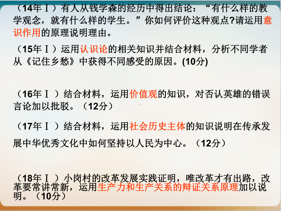 高考主观题解题方法-生活与哲学示范课件.ppt_第3页