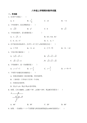 广东省揭阳市揭西县2022年八年级上学期期末数学试题及答.pdf