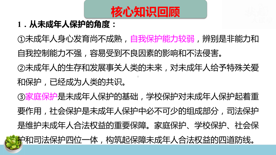 2021年中考道德与法治专题复习课件：强化各种保护-关爱未成年人.pptx_第3页