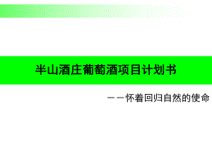 酒庄葡萄酒项目计划书课件.ppt