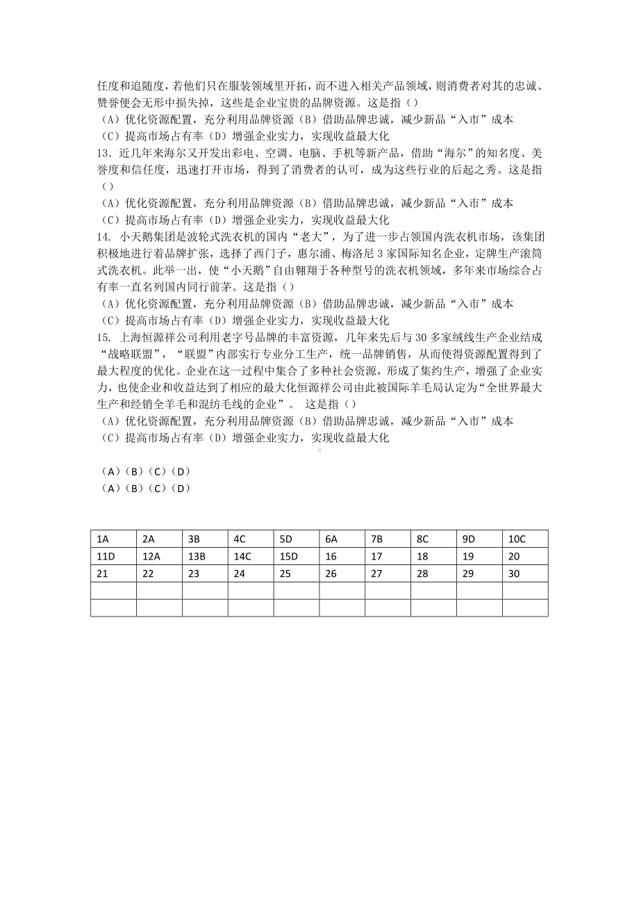 《品牌管理》答案任务三品牌扩张概述15.doc_第2页