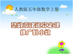 人教版数学五年级上册《整数乘法运算定律推广到小数》课件.ppt