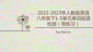 期末复习Unit1-Unit 5单词短语检测（带练习）课件2022-2023学年人教版八年级英语上册.pptx