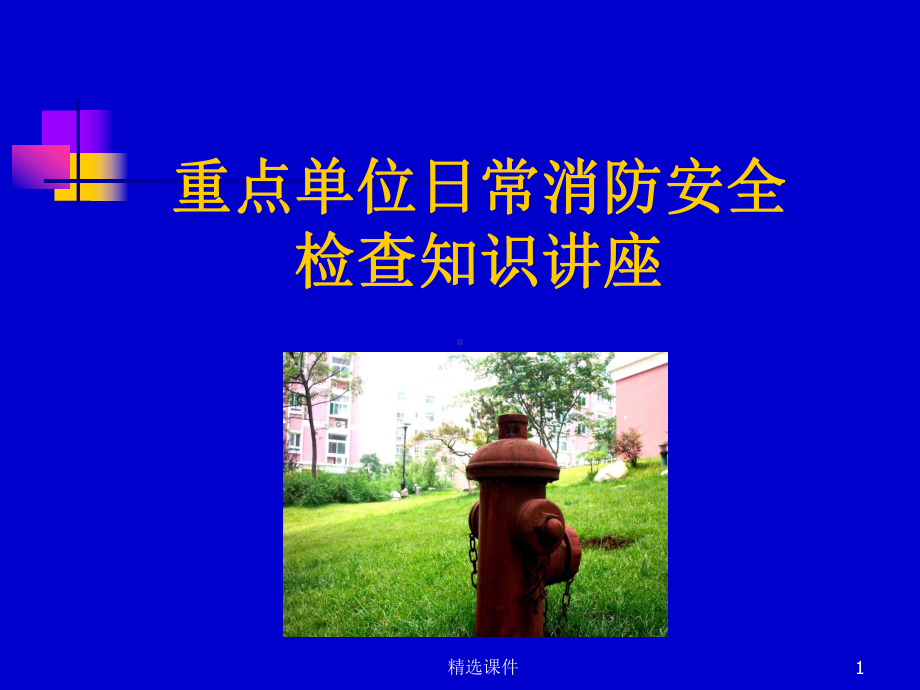 重点单位日常消防安全检查知识讲座课件.ppt_第1页